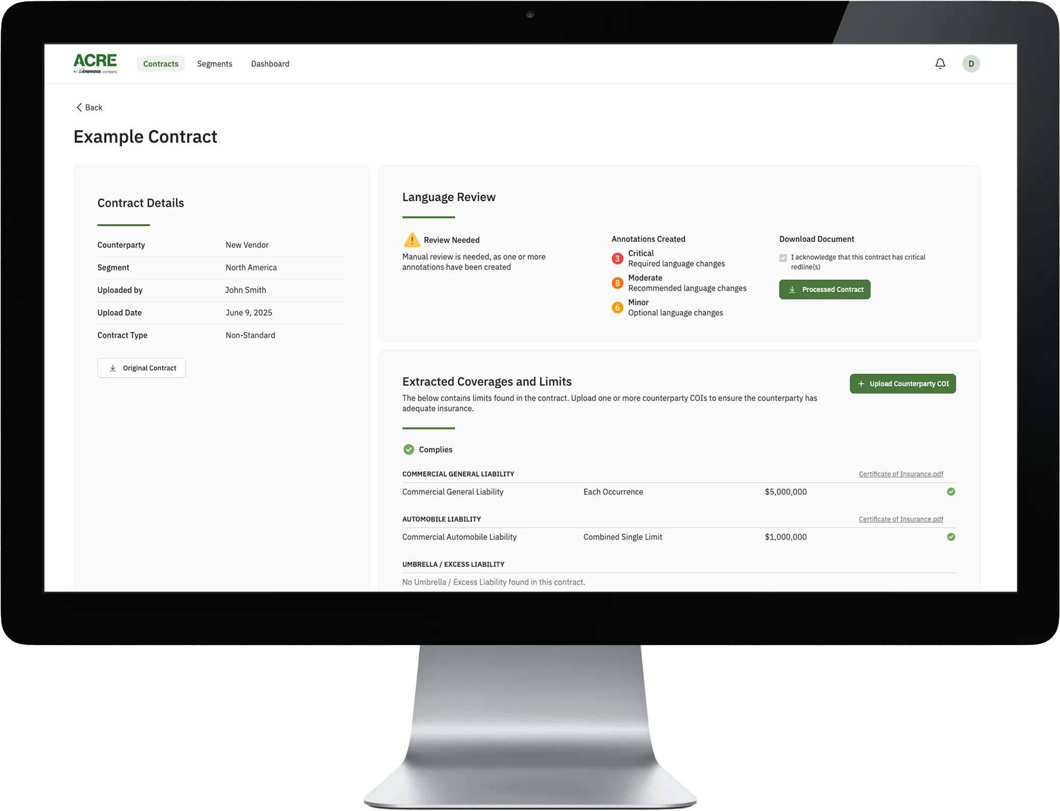 ACRE - Contract Summary